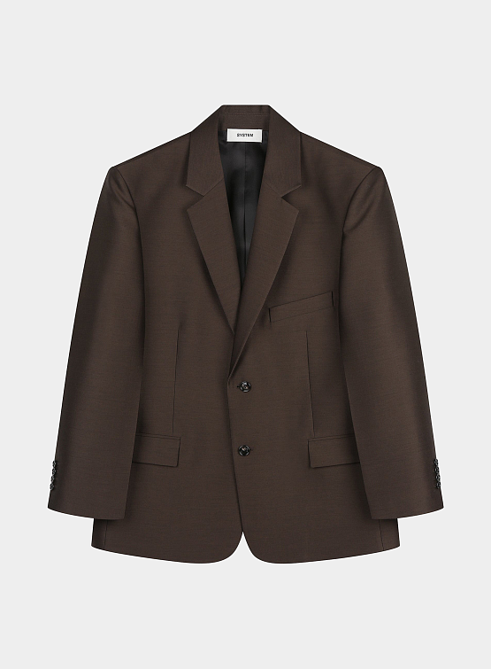 Пиджак System Wool Single Set-Up Brown