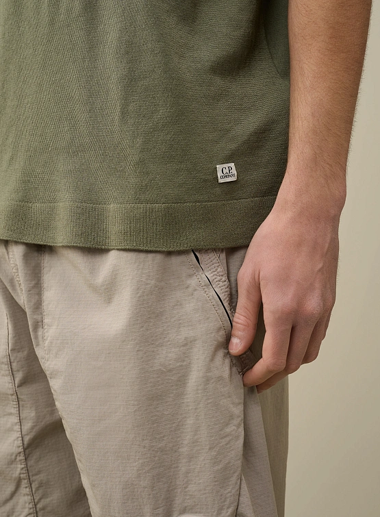 Поло C.P. Company Filo Di Scozia Knitted Agave Green