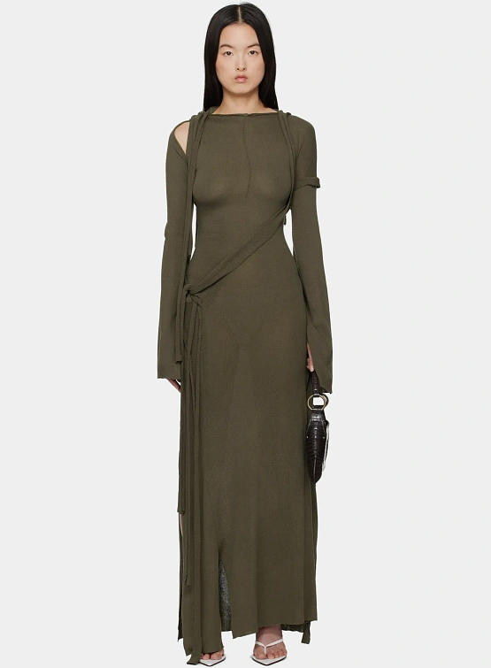 Женское Платье Ottolinger Deconstructed Longsleeve Maxi Green