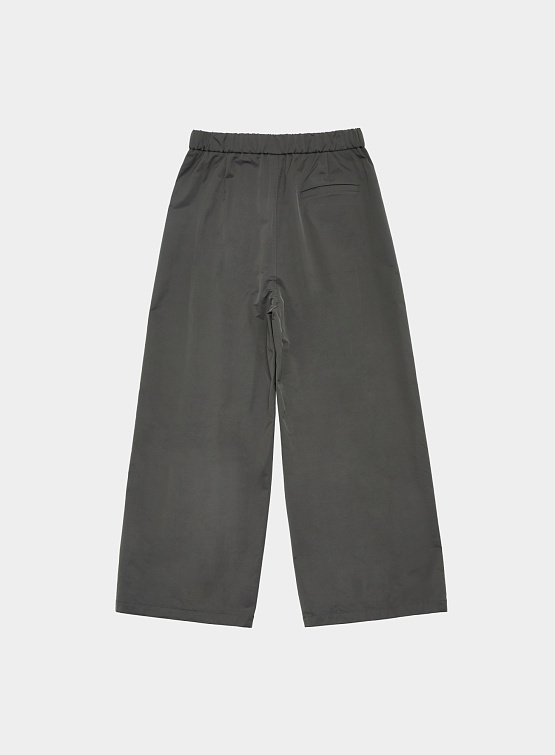 Брюки AMOMENTO Nylon Two Tuck Wide Charcoal