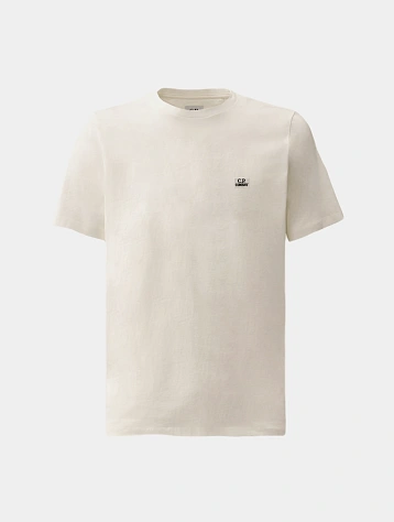 Футболка C.P. Company 30/1 Jersey Logo Gauze White