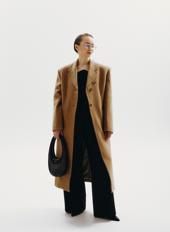 Женское пальто Recto Charlotte Structured Dark Beige