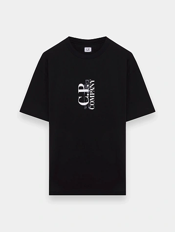 Футболка C.P. Company 30/1 Jersey Logo Black