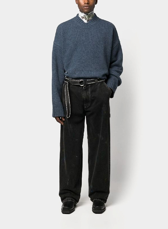 Свитер Martine Rose Oversized V-Neck Jumper Indigo