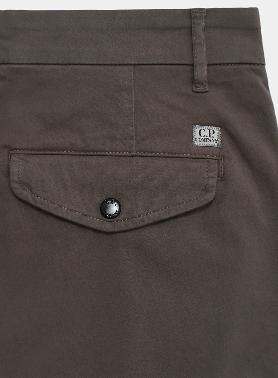 Брюки C.P. Company Stretch Sateen Ergonomic Lens Walnut