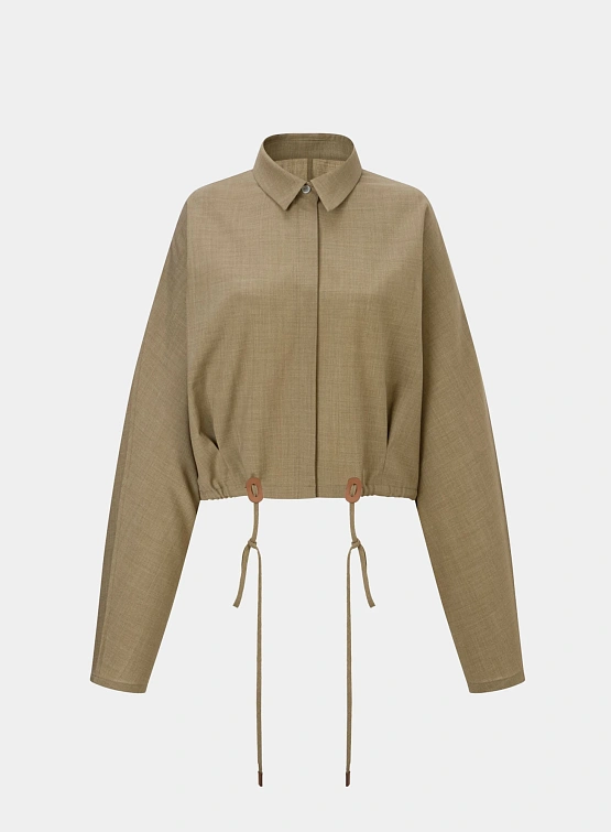 Женская рубашка LE17SEPTEMBRE Waist String Short Beige