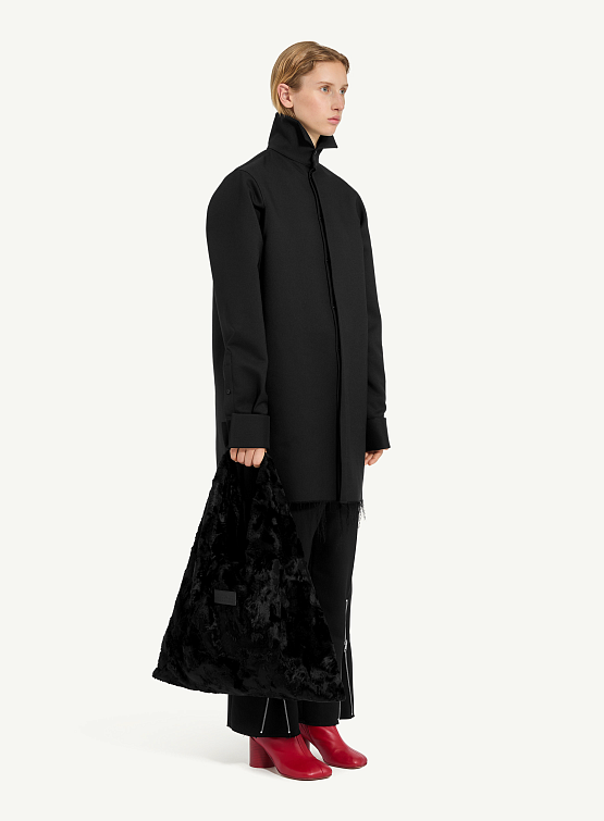 Женский Овершот MM6 Maison Margiela Twill Shirt Black