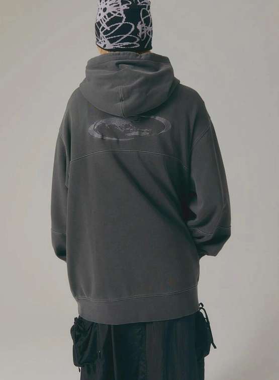 Худи LMC Pigment Dyed Oval Globe Hoodie Black