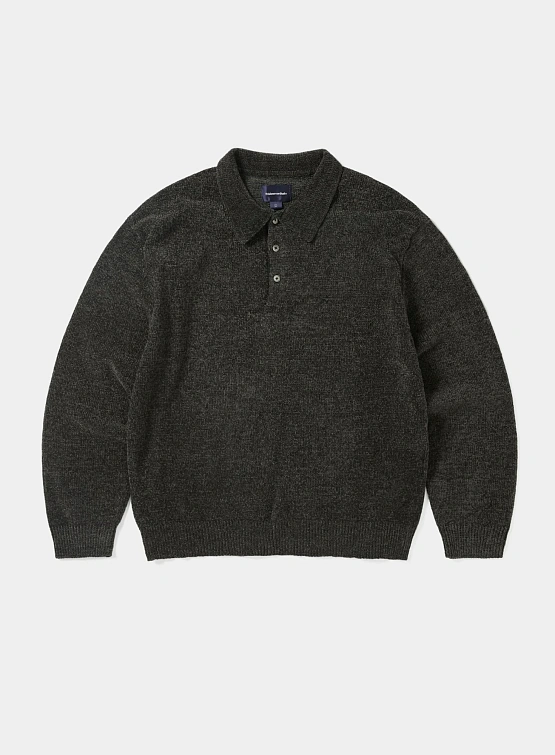 Свитер thisisneverthat Velvet Knit Polo Black