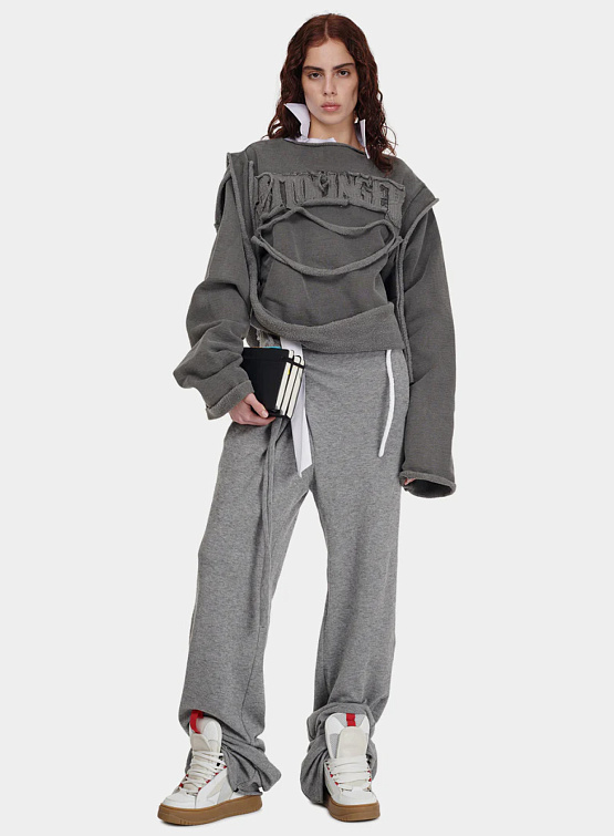 Свитшот Ottolinger Distressed Drape Crewneck Grey