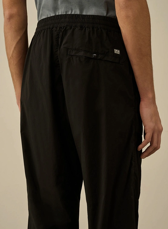 Брюки C.P. Company 50 Fili Stretch Loose Cargo Black