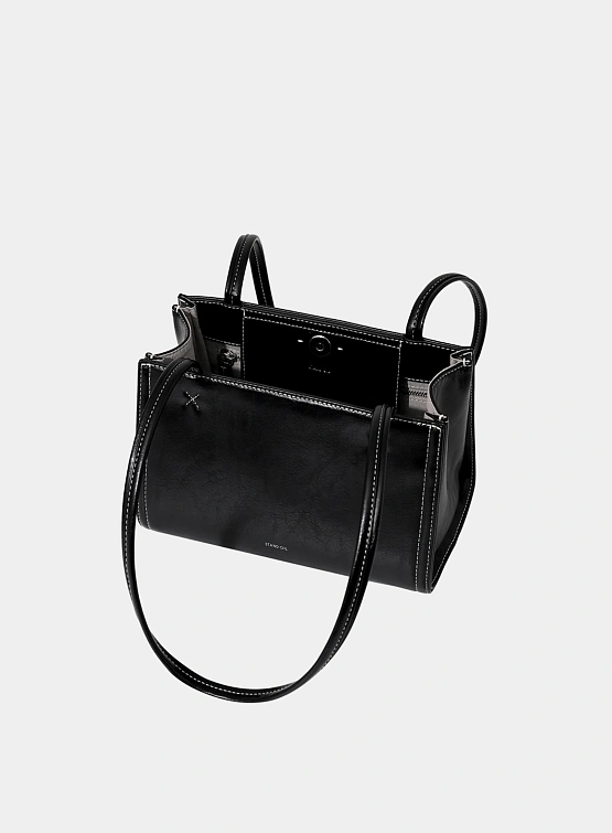 Женская сумка STAND OIL Oblong Tiny Stitch Black