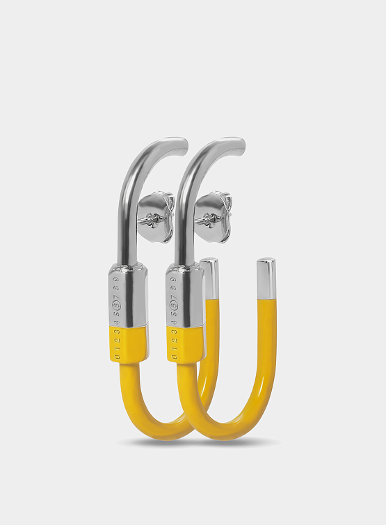 Серьги MM6 Maison Margiela Carabiner Earrings Yellow