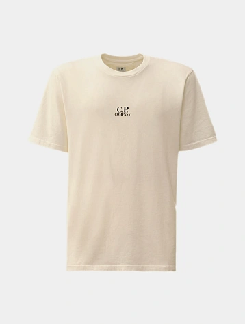 Футболка C.P. Company 24/1 Jersey Artwork Logo Gauze White