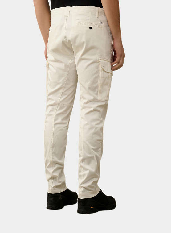 Брюки C.P. Company Stretch Sateen Lens Cargo Gauze White