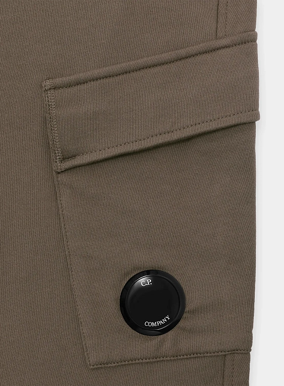 Брюки C.P. Company Diagonal Raised Fleece Walnut