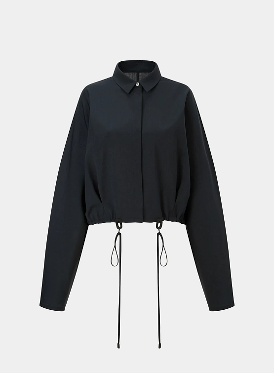 Женская рубашка LE17SEPTEMBRE Waist String Steel Blue