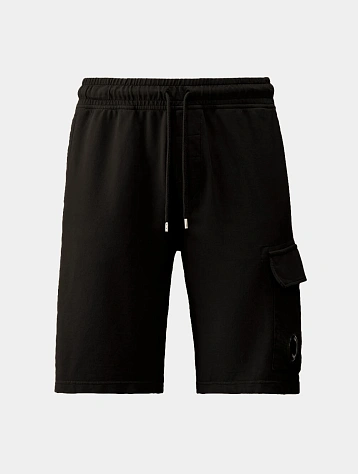 Шорты C.P. Company Light Fleece Cargo Lens Black