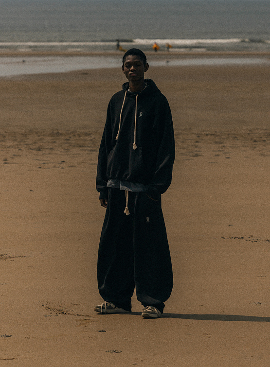 Худи ANGLAN x ESEELMI Damage Sweat Hoodie Black