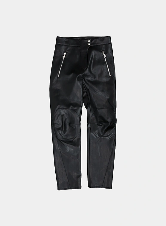 Брюки System Vegan Leather Biker Pants Black