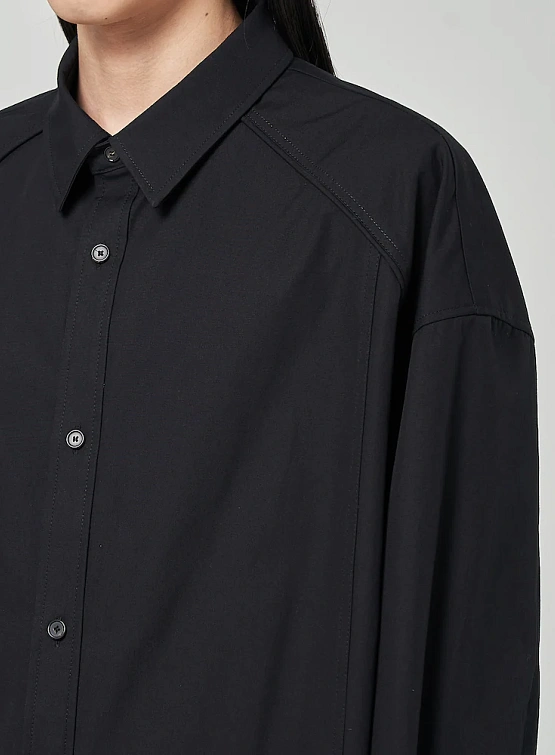 Рубашка JUUN.J Cotton Side Slit Shirt Black