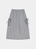 Женская юбка LMC WM Ribbon Nylon Long Skirt Light Grey