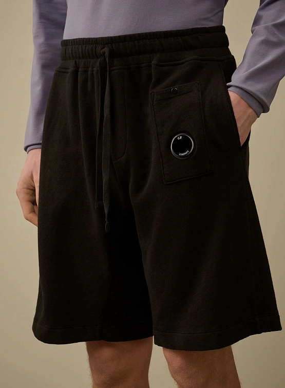 Шорты C.P. Company Malfilè Fleece Lens Black
