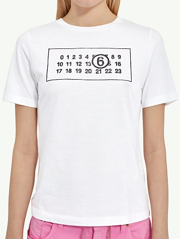 Женская футболка MM6 Maison Margiela Numeric T-Shirt White