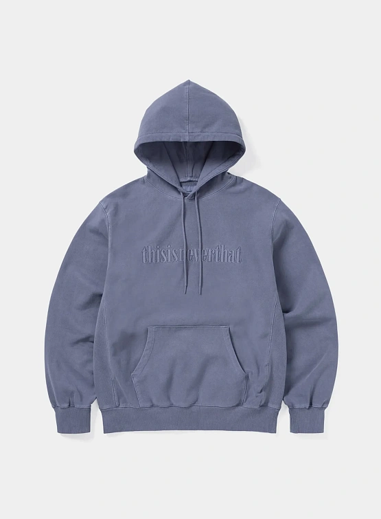 Худи thisisneverthat Overdyed Embroidery Purple Grey