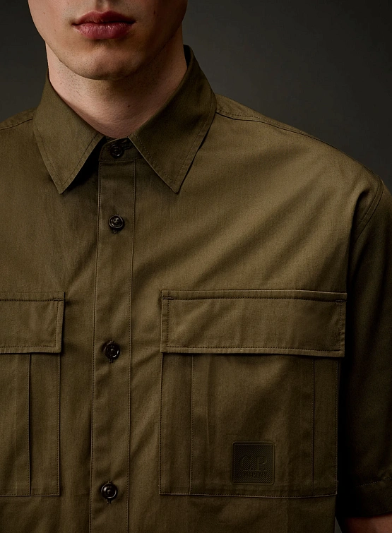 Рубашка C.P. Company The Metropolis Series Gabardine Ivy Green