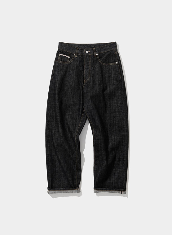 Джинсы Uniform Bridge Selvedge Creop Denim Black Washed