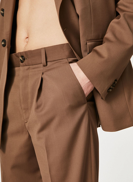 Брюки Han Kjøbenhavn Boxy Suit Trousers Light Brown