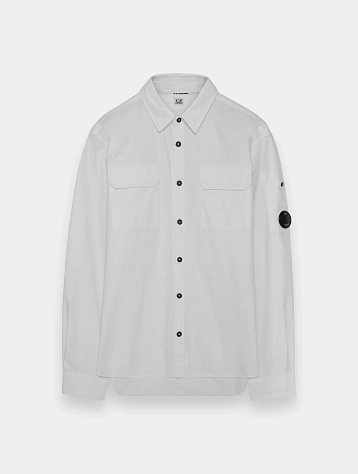 Рубашка C.P. Company Organic Gabardine Lens Gauze White