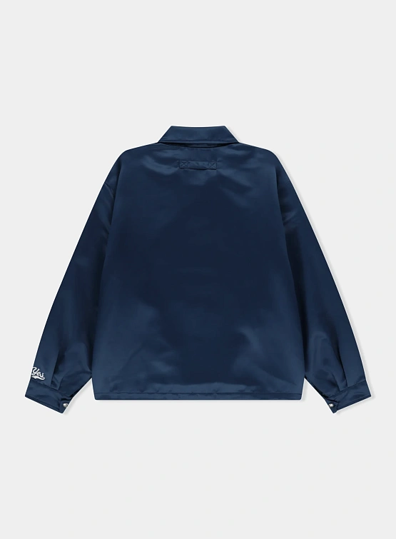 Куртка YESEYESEE Logo Applique Satin Coach Navy
