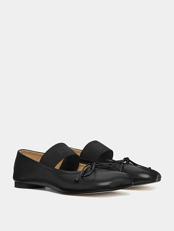 Женские балетки MM6 Maison Margiela Anatomic Ballerinas Black