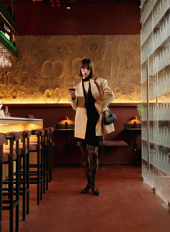 Женский пиджак Recto Corte Over Double Boat Jacket Beige