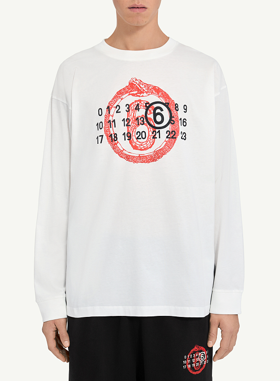 Лонгслив MM6 Maison Margiela Year Of The Snake White