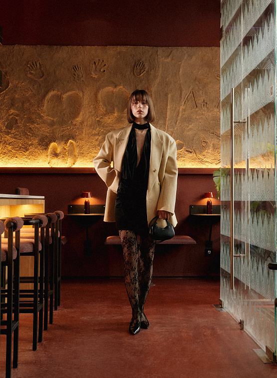 Женский пиджак Recto Corte Over Double Boat Jacket Beige