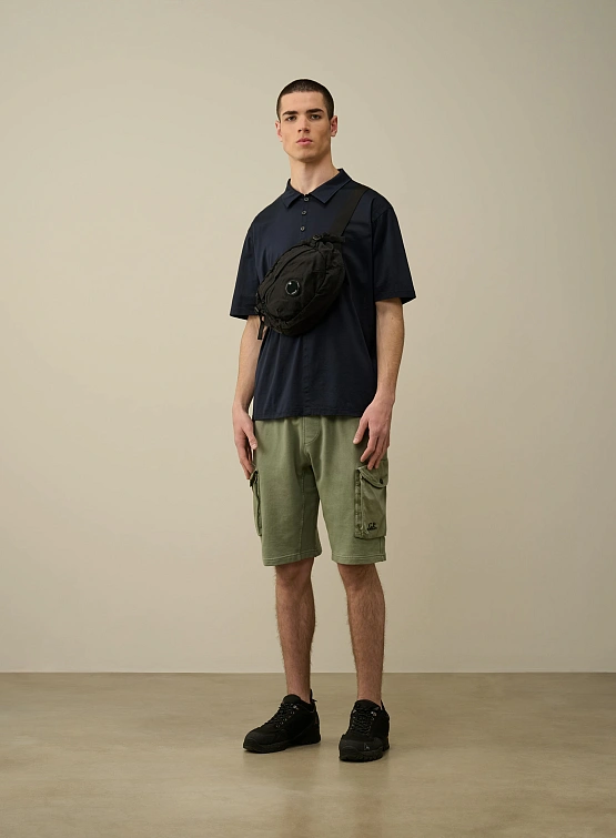 Шорты C.P. Company Cotton Fleece Mixed Cargo Agave Green