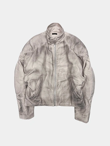 Бомбер ARNODEFRANCE Dirty Biker Jacket White