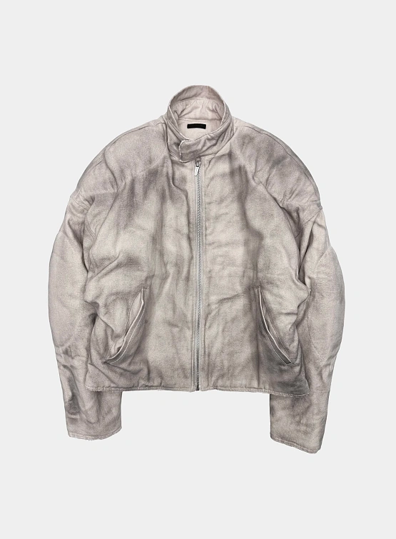 Бомбер ARNODEFRANCE Dirty Biker Jacket White