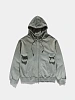 Зип-худи UNAFFECTED Dyed 4P Zip-Up Sage Green