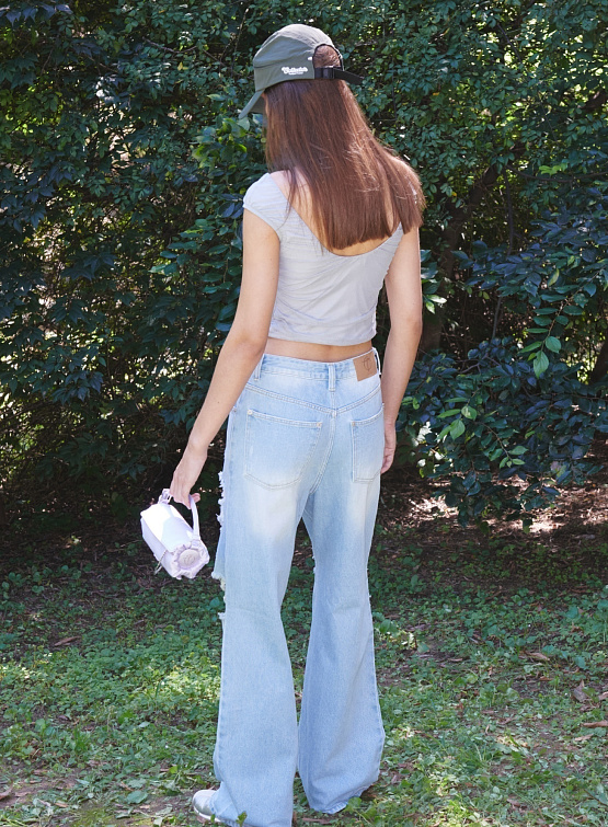 Женские джинсы Open YY Distressed High Waist Blue