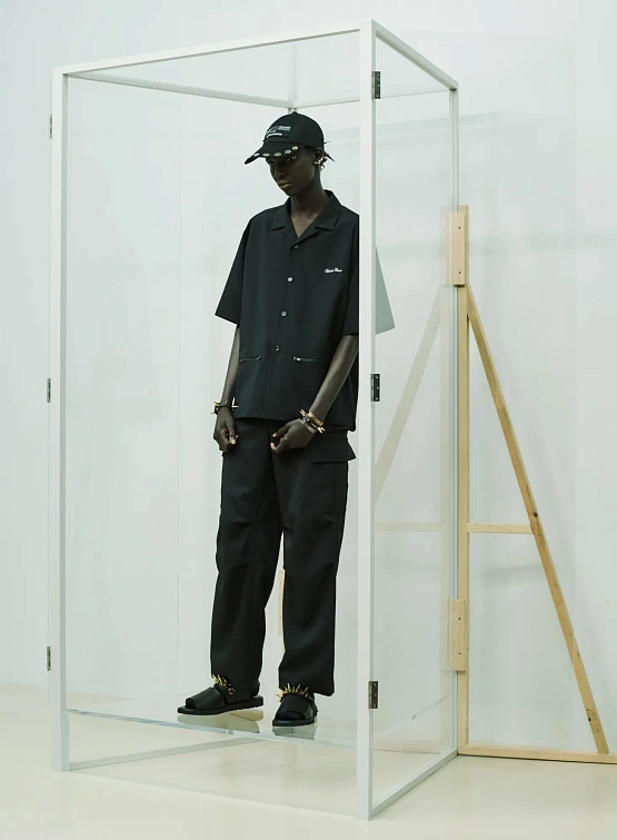 Рубашка UNDERCOVER Front Logo Embroidery Black