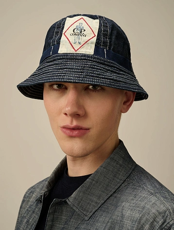 Панама C.P. Company 3/1 Bucket Hat Denim