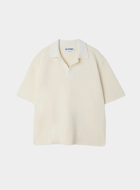 Поло Sunnei Magliaunita Shortsleeve Polo Panna