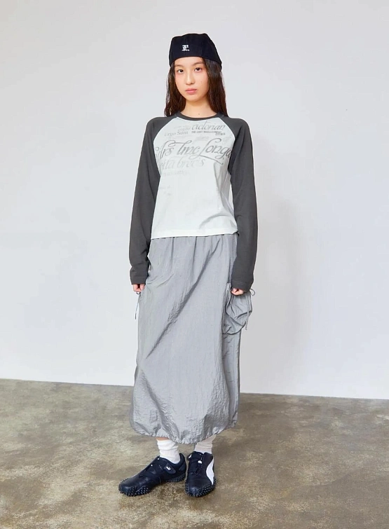 Женская юбка LMC WM Ribbon Nylon Long Skirt Light Grey