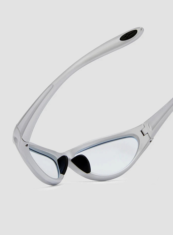 Очки Bonnie Clyde Angel Silver & Blue Flash Lens