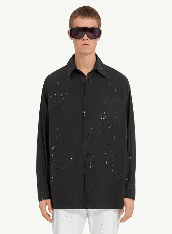 Рубашка MM6 Maison Margiela Paint Residue Black