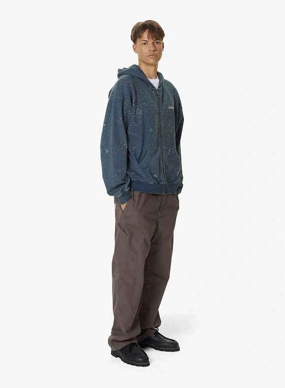 Зип-Худи thisisneverthat Indigo Dyed Zip Up Blue